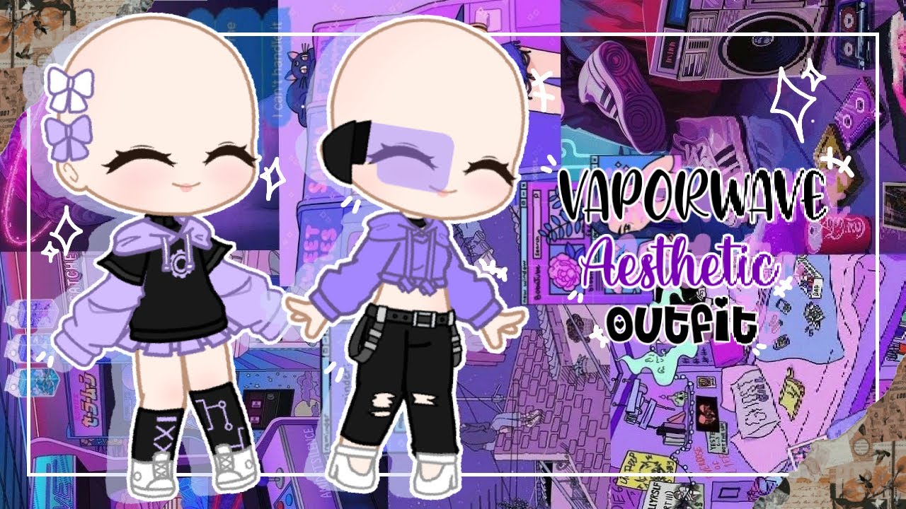 🖤Dark oc gacha club💜  Character outfits, Purple and black, Purple