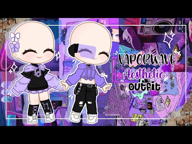 🖤Dark oc gacha club💜  Character outfits, Purple and black, Purple