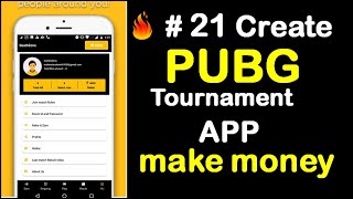 How to create Pubg tournament 🎮 application // Full Tutorial Part 21 🔥
