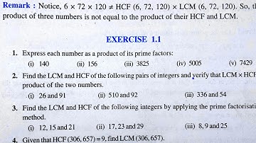 Class 10 (NCERT) Maths - Real Numbers Chapter 1  Exercise - 1.1 Solutions