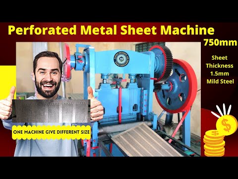 PERFORATED METAL SHEET MAKING MACHINE 750MM | PERFORATED METAL MACHINE| آلة الصفائح