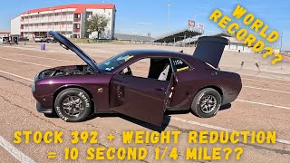 Record Dodge Challenger 1320 Runs a 10 Second 1/4 Mile Powered by a Stock 392 Drivetrain