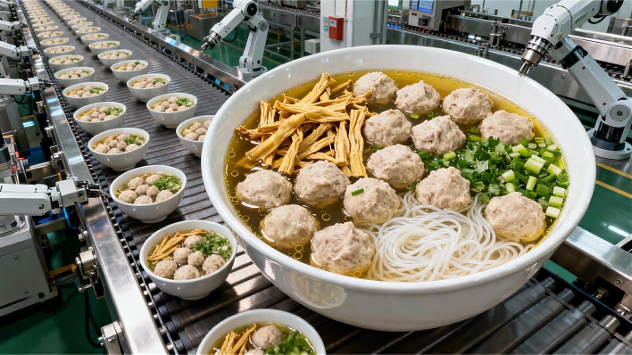 Inside the Vietnamese Vermicelli Soup Factory | How MILLIONS of Bowls Are Made (Full Process)