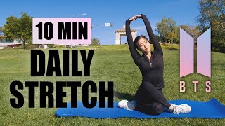 BTS INSPIRED STRETCHING ROUTINE | Workout like Jimin and J-Hope | 10 Min Daily Stretch | Mish Choi