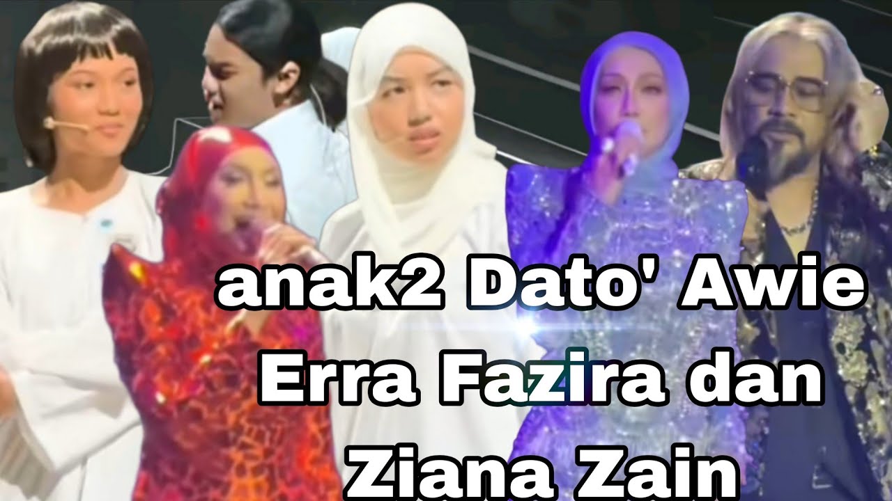 Anak anak Dato' Awie Erra Fazira dan Ziana Zain opening sembilu the reunion live in concert 
