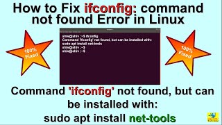 How to Fix the ifconfig command not found Error in ubuntu