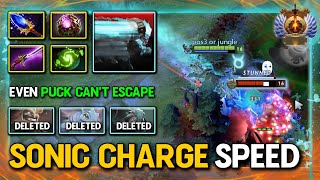 ULTRA SONIC CHARGE SPEED Aghs Scepter + OC Build Even Puck Can't Escape 7.35d DotA 2