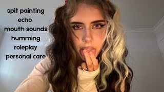 ASMR for sleep: siren spit painting you to sleep roleplay (personal attention, soft, echo)