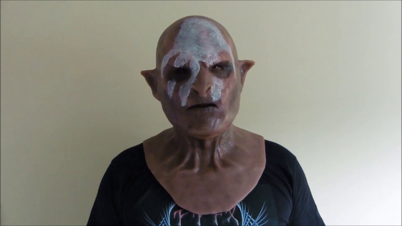 Dark orc silicone mask by PPFX - YouTube