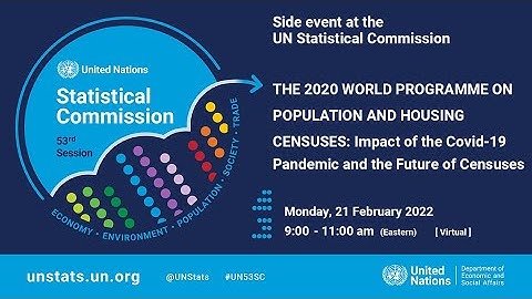 Side event of the 53rd Statistical Commission on the 2020 World Programme on Population and Housing