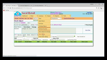 8.Saral Retail  Stock taking Part 2 Tutorial in Oriya/How to create stock Closing