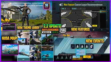 Bgmi/PubgM 2.2 Update New Features | Nusa Map, 2 New Characters + Ranks, Ui Changed & Skills Feature