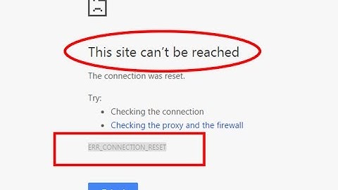 Fix The connection was reset|site can