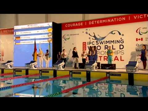 Swimming - women's 100m breaststroke SB12 medal ceremony - 2013 IPC Swimming World Championships