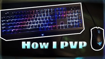 How I PVP in Minecraft ( Keyboard Cam )