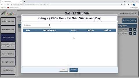 Video demo Web Admin quản lý trung tâm tiếng anh SPEAKING ENGLISH