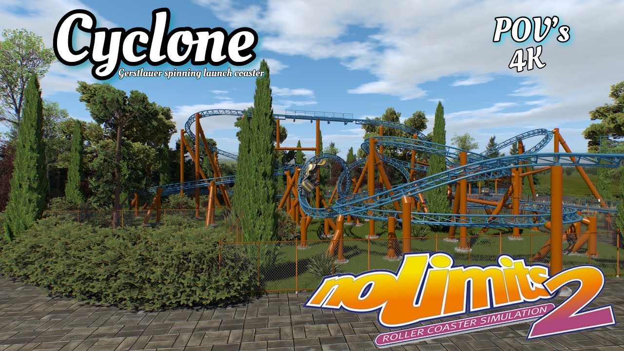 Cyclone - Gerstlauer Spinning Launch Coaster - NoLimits 2 - 4K