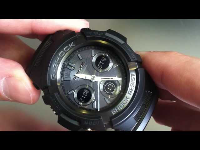 Casio G-Shock Blackout Solar Atomic Watch AWGM100B-1A 