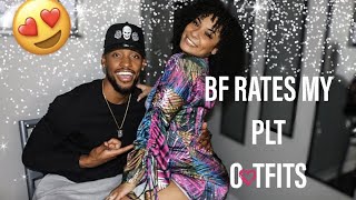 BOYFRIEND RATES MY PRETTYLITTLETHING OUTFITS!! | Bryce \& Kya