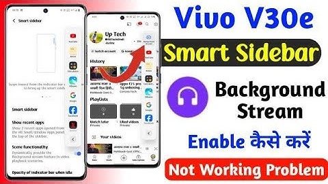 Vivo V30e 5g Smart Sidebar Background Stream Setting | Background Stream Feature Enable In Vivo V30e