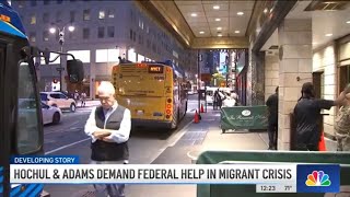 Hochul, Adams Demand Federal Help for Migrants; | News 4 Now