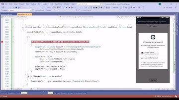 Integrating Google Sign-In into Xamarin Android App - Demo