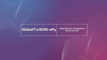 GlobalToJSON ePy