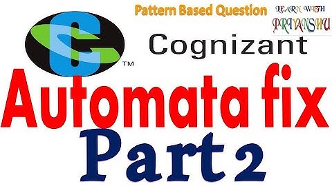 Cognizant Automata fix Questions | CTS Automata | Pattern printing based Question
