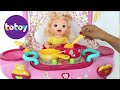 Baby Alive Sara minha boneca Ganha Brinquedo Novo playset 3 em 1 toma Banho Cozinha e Muito mais!!!