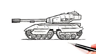 كيفية رسم دبابة المستقبل دروس الرسم