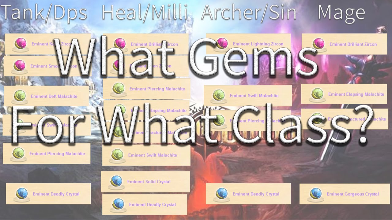 Gem slots order and chaos