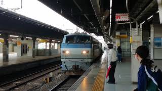 EF66 111号機牽引稲沢発東京タ行1092レ名古屋2番線通過
