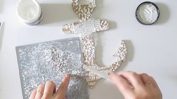 Sea themed mixed media projects using Brusho colours