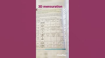 3DMensuration formula #viral #formula #maths #mensuration #3d  #puremaths #dao #tspsc #upsc #shorts