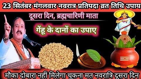 23 सितंबर नवरात्रि मंगलवार द्वितीय को 11 गेंहू के दाने वाला उपाय जरुर करें | pandit pradeep mishraa🙏