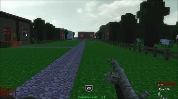 WaW Custom Zombie Map Minecraft! Part 1