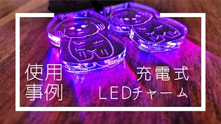 【LASER STYLE】充電式LEDチャーム使用事例　レーザー加工　アクリル切断彫刻【犬用お散歩グッズ】