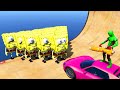 GTA 5 Water Ragdolls SPIDERMAN VS SPONGEBOB (Euphoria Physics, Ragdolls Fails, Funny Moments)