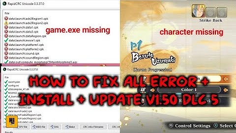 Fix Errors + Install Patch 1.50 + DLC Pack 5 | Naruto X Boruto Ultimate Ninja Storm Connections