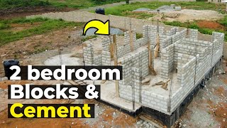 Quantity of blocks and cement for a 2 bedroom House superstructure