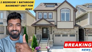 2 bedroom 1 Bathroom basement unit in Kitchener doon area for rent