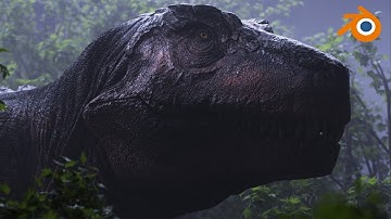 Blender TRex cinematic animation  | Jurassic World dinosaur project