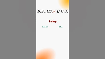Salary After BCS vs BCA | BSc CS vs BCA Which Is Better BSc CS vs BCA Ke Baad Kitni Salary Milti Hai