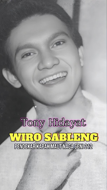 Tony Hidayat Pemeran Wiro Sableng Pertama