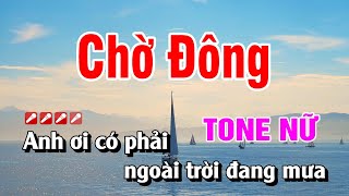 Karaoke Chờ Đông Tone Nữ Nhạc Sống Dễ Hát | Hoàng Luân