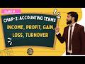 015 INCOME, PROFIT, GAIN, LOSS, TURNOVER