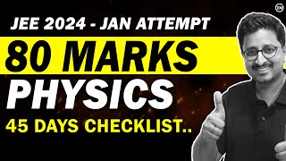 JEE Main 2024 : 45 Days Checklist | Roadmap for 80 Marks in Physics | Eduniti | Mohit Sir