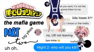 bnha texts | miNa lEaVeS tHe bAkUsQuAd?! (the mafia game pt. 2)