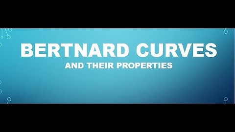 BERTNARD CURVES Differential Geometry  Lecture 15 by Dr Sanjeev Rana