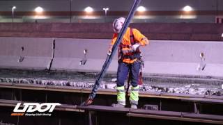 I-215 Project: Placing Beams on Temporary Bridge